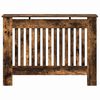vidaXL Cache-Radiateur Ch&ecirc;ne fum&eacute; 112 x 19 x 81,5 cm Bois d'ing&eacute;nierie
