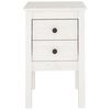 vidaXL Tables de chevet 2 pcs Blanc 40x35x61,5 cm Bois de pin massif