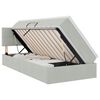 vidaXL Lit de rangement LED avec matelas Gris clair 100 x 200 cm