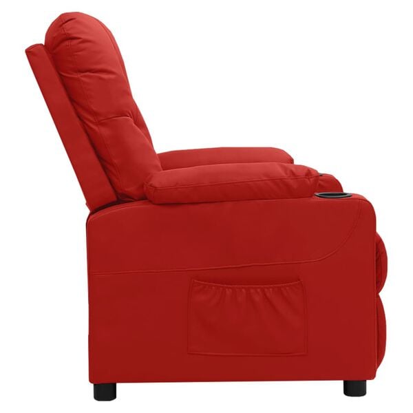 vidaXL Fauteuil inclinable Rouge bordeaux Similicuir