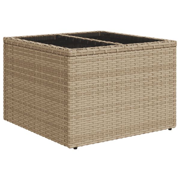 vidaXL Salon de jardin avec coussins 9 pcs beige r&eacute;sine tress&eacute;e