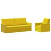 vidaXL Ensemble de Canap&eacute;s 2 pcs Jaune Velours (V)