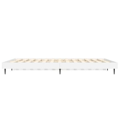 vidaXL Cadre de lit sans matelas blanc brillant 120x190 cm