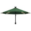 vidaXL Parasol mural de jardin avec LED 300 cm vert