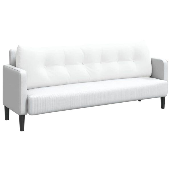 vidaXL Coussin de Dos Blanc 180 x 24 x 50 cm tissu