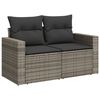 vidaXL Salon de jardin 9 pcs avec coussins gris r&eacute;sine tress&eacute;e