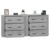 vidaXL Buffets 2 pcs sonoma gris bois d'ingénierie