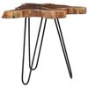 vidaXL Table basse 70x45 cm Bois de teck massif et polyr&eacute;sine