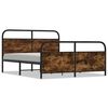 vidaXL Cadre de lit en m&eacute;tal sans matelas ch&ecirc;ne fum&eacute; 200x200 cm