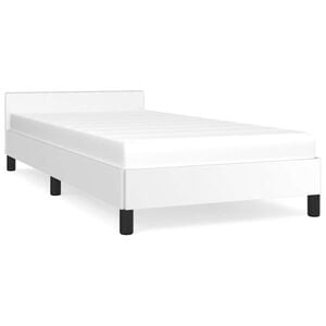 vidaXL Cadre de lit avec t&ecirc;te de lit sans matelas blanc 80x200 cm