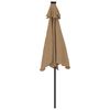 vidaXL Parasol de jardin avec m&acirc;t en acier taupe 225x225x212 cm