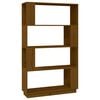 vidaXL Biblioth&egrave;que/Cloison Marron miel 80x25x132 cm Bois massif