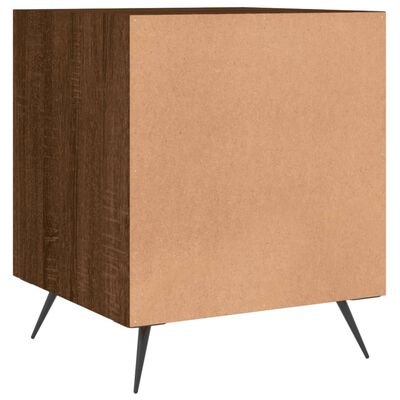 vidaXL Tables de chevet 2pcs chêne marron 40x40x50cm bois d'ingénierie