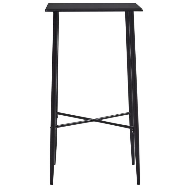 vidaXL Ensemble de bar 3 pcs Similicuir Noir