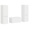 vidaXL Ensemble meuble TV 5 pc Blanc brillant Bois d'ing&eacute;nierie