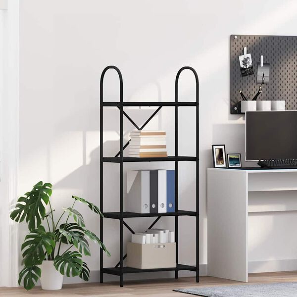 vidaXL &Eacute;tag&egrave;re Ch&ecirc;ne noir 60 x 30 x 146 cm Bois d'ing&eacute;nierie