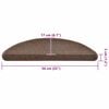 vidaXL Tapis d'escalier 30 pi&egrave;ces 56 x 17 x 3 cm marron caf&eacute; demi-rond