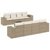 vidaXL Salon de jardin avec coussins 9 pcs beige r&eacute;sine tress&eacute;e