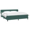 vidaXL Sommier &agrave; lattes de lit et matelas vert fonc&eacute; 200x210cm velours