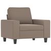 vidaXL Fauteuil avec repose-pied Taupe 60 cm Tissu microfibre