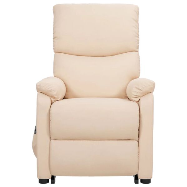 vidaXL Fauteuil Cr&egrave;me Tissu