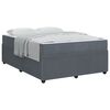 vidaXL Cadre de lit avec matelas Gris fonc&eacute; 160 x 200 cm tissu