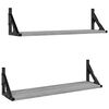 vidaXL &Eacute;tag&egrave;res murales 2 pcs sonoma gris 60x15x15,5 cm