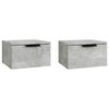 vidaXL Tables de chevet murales 2 pcs Gris b&eacute;ton 34x30x20 cm