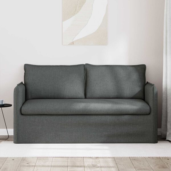 vidaXL Canap&eacute; Gris fonc&eacute; 156 x 82 x 85 cm tissu