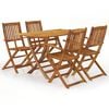 vidaXL Ensemble &agrave; manger de jardin pliable 5 pcs Bois d'acacia solide