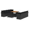 vidaXL Ensemble de canap&eacute; de jardin Noir