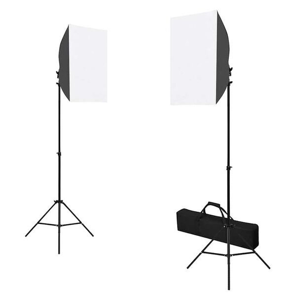 vidaXL Kit de studio photo boîtes à lumière toile de fond réflecteur