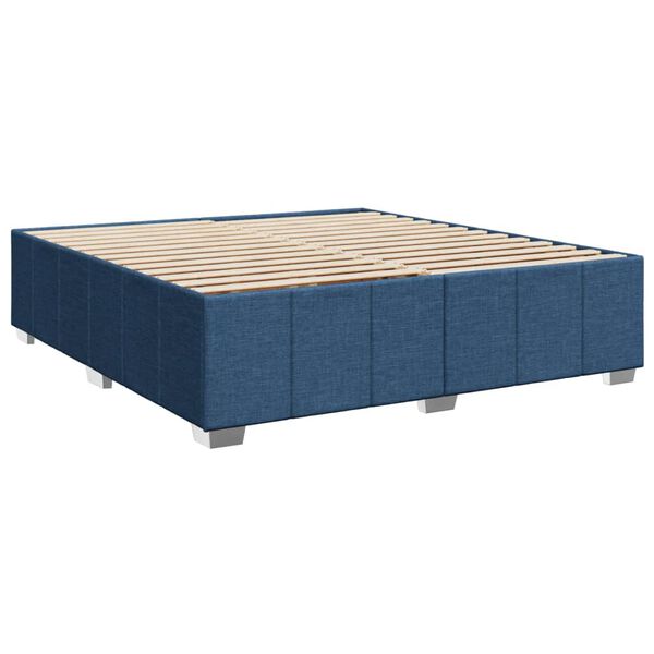 vidaXL Cadre de lit sans matelas bleu 180x200 cm tissu