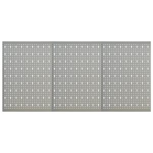 vidaXL Panneaux &agrave; chevilles muraux 3 pcs 40x58 cm Acier