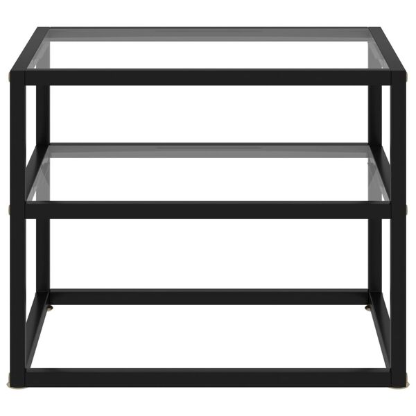 vidaXL Table console Transparent 50x40x40 cm Verre tremp&eacute;