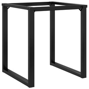 vidaXL Pieds de table &agrave; manger cadre en O 60x60x73 cm acier