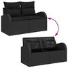 vidaXL Ensemble de canap&eacute; de jardin avec coussin 10 pcs Noir