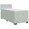 vidaXL Lit boxspring avec matelas Gris clair 100 x 200 cm Velours
