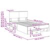 vidaXL Cadre de lit Ch&ecirc;ne Sonoma 135 x 190 cm Bois d'ing&eacute;nierie