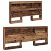 vidaXL T&ecirc;te de lit de rangement Bois Ancien 140 cm Bois d'ing&eacute;nierie