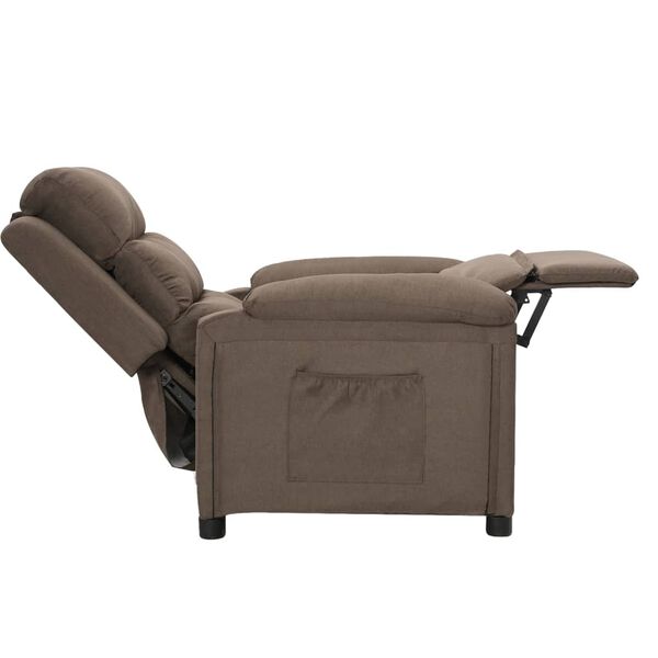 vidaXL Fauteuil inclinable Taupe Tissu