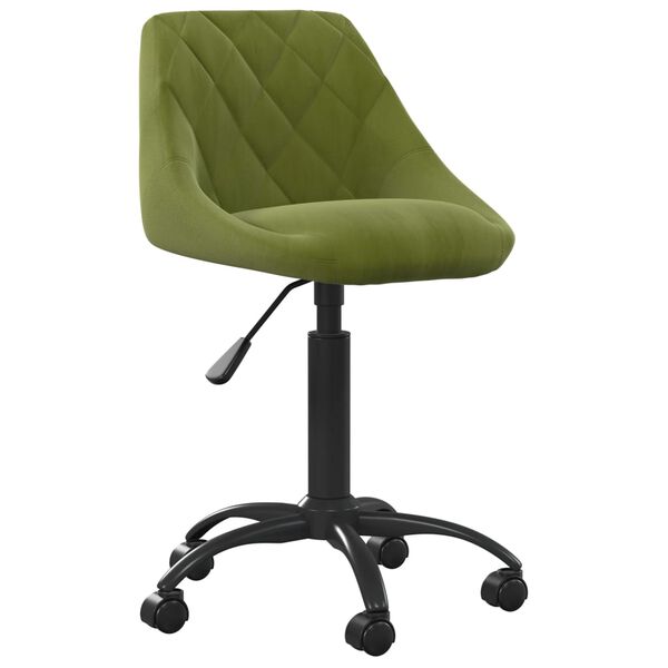 vidaXL Chaise de bureau Vert clair Velours