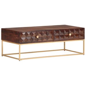 vidaXL Table basse 112 x 50 x 40 cm en bois de manguier massif