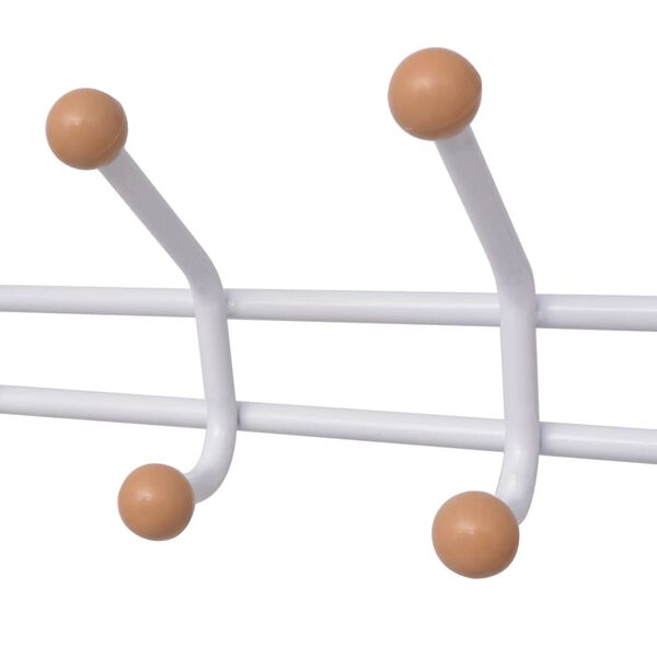 vidaXL Porte-manteau avec rangement de chaussures 68x32x182,5cm Blanc