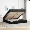 VidaXL Cadre de lit ottoman avec matelas noir 180x200 cm velours