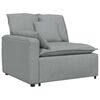 vidaXL Module d'extr&eacute;mit&eacute; d'accoudoir de canap&eacute; modulaire avec coussins gris clair 100 cm