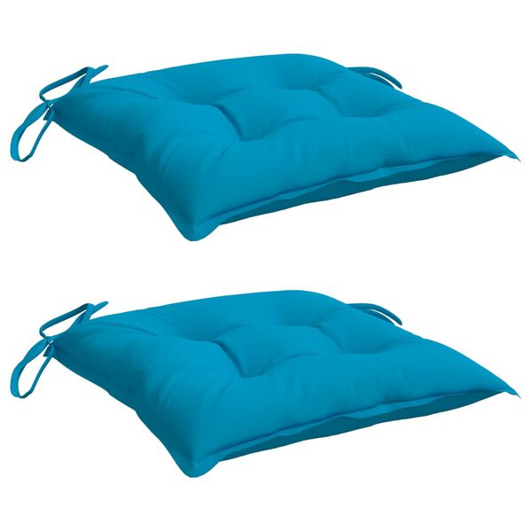 vidaXL Coussins de palette lot de 2 bleu clair 50x50x7 cm tissu oxford