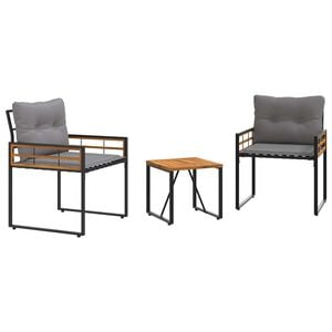 vidaXL Ensemble de meubles d'ext&eacute;rieur 3 pc Gris clair