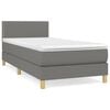 vidaXL Sommier &agrave; lattes de lit avec matelas Gris fonc&eacute; 100x200cm Tissu