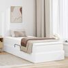 vidaXL Lit avec rangement et matelas Blanc 100 x 200 cm Simili cuir